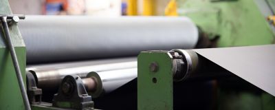 Engineer using laptop computer for maintenance in thermal power plant industrail